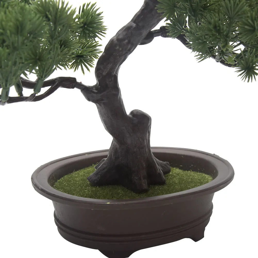 Artificial Pine Tree Bonsai – Potted Faux Plant for Home, Office & DIY Décor